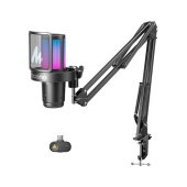 MAONO DGM20W Vezeték Nélküli Streamer/Gamer Mikrofon Kit RGB - Fekete