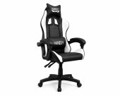 BANDIT Zero Gamer szék Fekete/Fehér, Műbőr, 120 kg