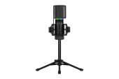 Streamplify - RGB Tripod kardioid USB kondenzátor - Gaming Mikrofon - Fekete, kondenzátoros, rezgéscsillapítós, RGB, USB