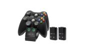 Venom VS2891 Xbox 360 - Fekete Dupla Töltőállomás + 2db Akkumulátor - 1 év Garancia - Kiegészítők