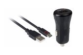 Venom VS4795 USB Autós Töltő + 2 méter Type-C Töltőkábel - 1 év garancia
