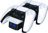 Venom VS5001 PS5 - Fehér Dupla Töltőállomás - 1 év garancia - Kontroller töltő