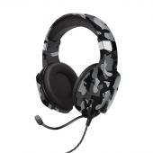 Trust GXT 323K Carus Black Edition Gamer Headset, Stereo, Over-Ear, mikrofonos, 3.5mm jack, vezetékes