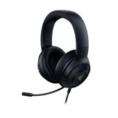 Razer Kraken V3 X Gamer Headset, Virtual surround, Over-Ear, mikrofonos, RGB, USB, vezetékes