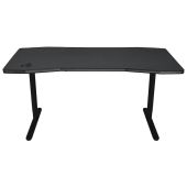 Nitro Concepts D16M Gamer Asztal - 1600 x 800 mm - Fekete, acélvázas, karbon mintás
