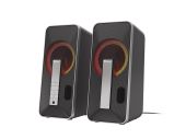 Genesis Helium 100 BT RGB 2.0 hangszóró - Fekete, bluetooth, Stereo, RGB, jack