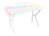 Genesis Holm 320 Gamer asztal RGB világítással - Fehér - Gamer asztal