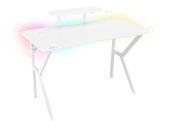 Genesis Holm 320 Gamer asztal RGB világítással - Fehér, RGB, USB