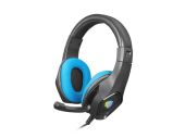 Fury Phantom - Mikrofonos Gamer Fejhallgató (fekete-kék) - 2 év garancia - Headset