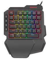 Genesis Thor 100 Gamer Kiegészítő Billentyűzet, RED switch, RGB, Mechanikus, Kiegészítő billentyűzet, anti ghosting, csuklótámasz, vezetékes
