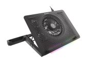 Genesis Oxid 450 RGB - RGB Gamer hűtőpad, 15col, alumínium, állítható, USB, RGB