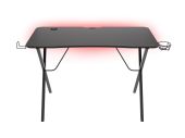 Genesis Holm 200 Gamer asztal RGB világítással - Fekete - Gamer asztal