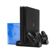 Froggiex Cooling charging stand & storage for PS4 - Konzol hűtő +Töltőállomás +Játék tartó - Fekete