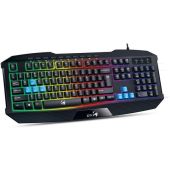 Genius Scorpion K215 Gamer Billentyűzet - Magyar kiosztás, Színes, Membrános, Normál, vezetékes, USB