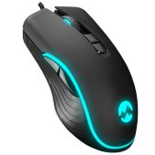 Everest SM-G56 CORAX Gamer fekete optikai egér, Színes, vezetékes