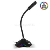 Spirit of Gamer Mikrofon - EKO 300 (RGB. USB csatlakozó, 150cm kábel, fekete), zajszűrő, RGB, USB