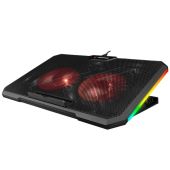 Rampage AD-RC12 GAMEZONE Notebook Hűtőpad 17"-ig, 15col, állítható, USB, RGB