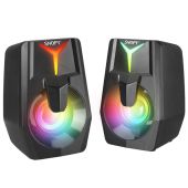 Snopy SN-X22 Style 2.0 Hangszóró szett, Stereo, RGB, LED, jack, USB