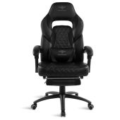 Spirit of Gamer szék - MUSTANG Black, Műbőr, 120 kg