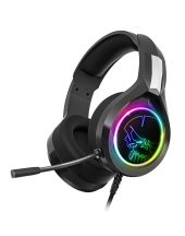 Spirit of Gamer PRO-H8 Gamer Headset, Virtual surround, Over-Ear, mikrofonos, RGB, 3.5mm jack, vezetékes