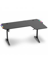 Spirit of Gamer Headquarter 600 RIGHT RGB Gamer asztal, acélvázas, karbon mintás, RGB