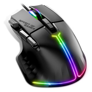 Spirit of Gamer PRO-M5 RGB Vezetékes gamer egér - fekete