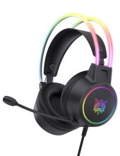 Onikuma X15 PRO Gamer Headset, Virtual surround, Over-Ear, mikrofonos, RGB, 3.5mm jack, vezetékes