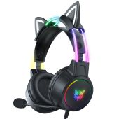 Onikuma X15 PRO Gamer Fejhallgató - Fekete - Cicafüles - Headset