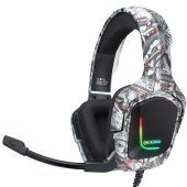 Onikuma K20 RGB Gaming headset - Camouflage Fehér - Headset