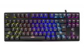 White Shark SPARTAN Gaming Billentyűzet - US, BLUE switch, Színes, fém, anti ghosting, vezetékes, +egér