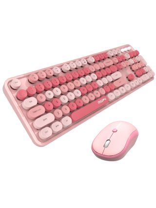 MOFII Sweet Plus Vezeték nélküli Mechanikus Billentyűzet + Egér csomag - Pink