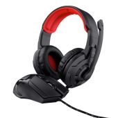 Trust Basics Gamer Headset + egér csomag, Stereo, Over-Ear, mikrofonos, 3.5mm jack, vezetékes