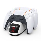 Dobe Playstation 5 Dual Sense/Edge Dupla Töltőállomás - Fehér - Kiegészítők