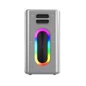 HiFuture Musicbox hordozható karaoke hangszóró - Ezüst, bluetooth, horozható, Stereo, RGB, LED