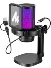 MAONO DGM20 USB Streamer/Gamer Mikrofon RGB, kondenzátoros, zajszűrő, RGB, USB-C