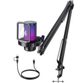 MAONO DGM20S USB Streamer/Gamer Mikrofon Kit RGB, kondenzátoros, zajszűrő, RGB, USB-C