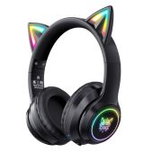 Onikuma B90 Vezeték nélküli Gaming headset - Fekete - Cicafüles - Headset