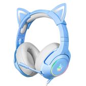 Onikuma K9 RGB Gaming Fejhallgató - Kék - Cicafüles - Headset