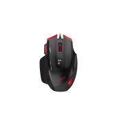 Havit MS1005 Gamer Egér Fekete-Piros, Színes, súlyozható, vezetékes