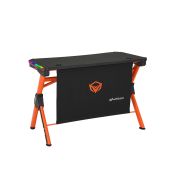 Meetion MT-DSK20 E-Sport Gamer asztal RGB világítással - Fekete - Gamer asztal