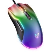 Onikuma CW922 RGB Silent Gamer Egér - Fekete - Egér