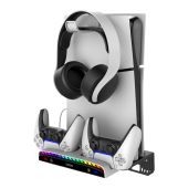 iPega PG-P5S011 Multifunkciós Playstation 5 Slim RGB Fali Tartó Állvány PS5