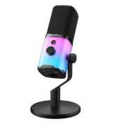 MAONO PD100X USB Dynamic Streamer Mikrofon RGB - Fekete, RGB, XLR, USB-C
