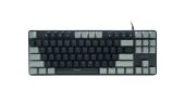 Acer OKW132 Mechanikus Gamer Billentyűzet - Fekete-Szürke - Angol kiosztás!, RED switch, Színes, Mechanikus, TKL, anti ghosting, vezetékes, +egér
