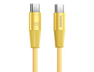 Remax Infinity Series Type-C gyorstöltő kábel 100W - Sárga