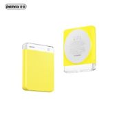 Remax Cube RPP-8 Magsafe Vezeték Nélküli Gyorstöltő Powerbank 5000 mAh - Sárga - Power bank