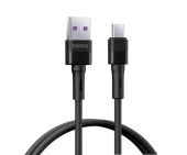 Remax Leya Series Liquid Silicone Hajlékony USB-A-Type-C gyorstöltő kábel 66W 1m - Fekete - Kábelek
