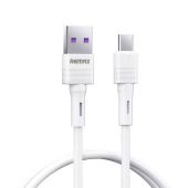 Remax Leya Series Liquid Silicone Hajlékony USB-A-Type-C gyorstöltő kábel 66W 1m - Fehér - Kábelek