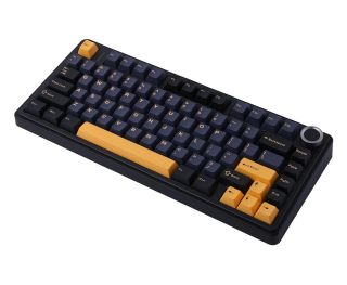 AULA F75 Vezeték Nélküli Mechanikus Gamer Billentyűzet - Fekete-Sárga