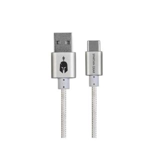 Spartan Gear - USB Kábel (Type C->USB-A) 2m - Fehér